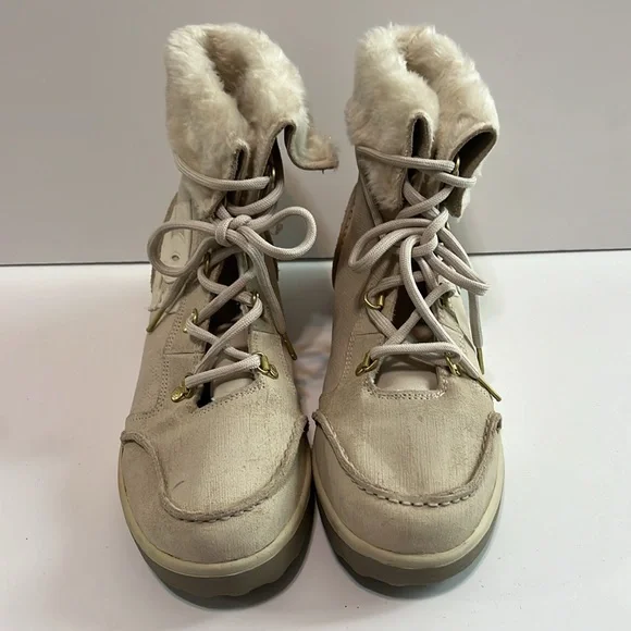 DC insulation winter boot women’s 10 cream - Picture 4 of 6